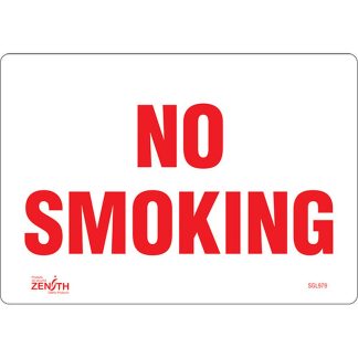 Zenith Safety Products SGL979 "No Smoking" Sign