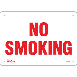 Zenith Safety Products SGL981 "No Smoking" Sign