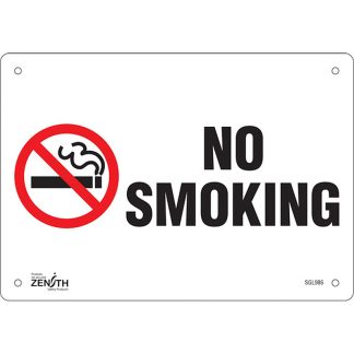 Zenith Safety Products SGL986 "No Smoking" Sign