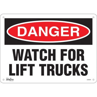 Zenith Safety Products SGM009 "Watch For Lift Trucks" Sign