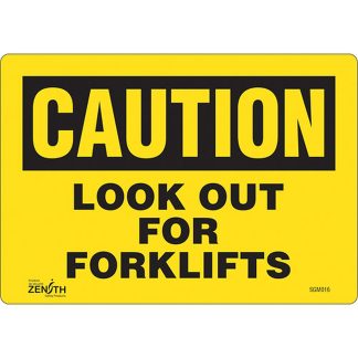 Zenith Safety Products SGM016 "Look Out For Forklifts" Sign