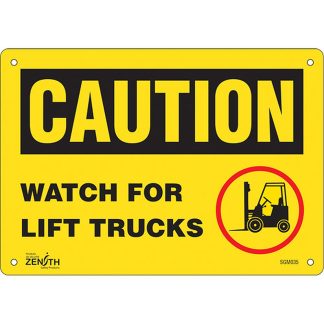Zenith Safety Products SGM035 "Watch For Lift Trucks" Sign