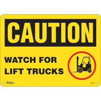 Zenith Safety Products SGM039 "Watch For Lift Trucks" Sign