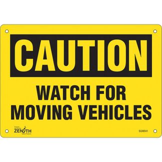 Zenith Safety Products SGM041 "Watch For Moving Vehicles" Sign