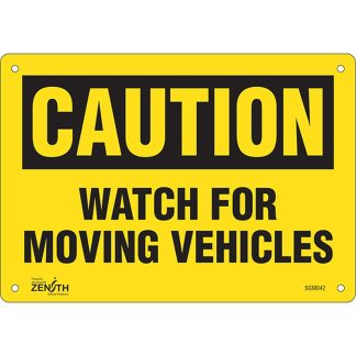 Zenith Safety Products SGM042 "Watch For Moving Vehicles" Sign