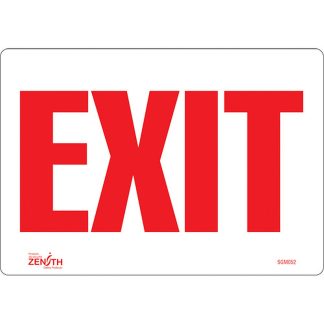Zenith Safety Products SGM052 "Exit" Sign