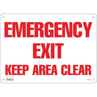 Zenith Safety Products SGM069 "Emergency Exit" Sign