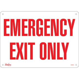 Zenith Safety Products SGM075 "Emergency Exit" Sign
