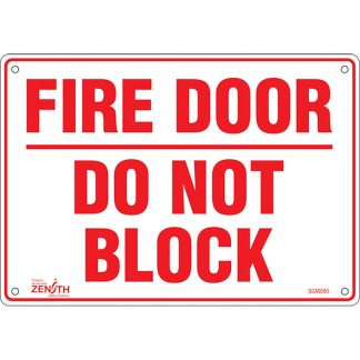 Zenith Safety Products SGM090 "Fire Door" Sign