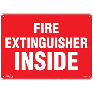 Zenith Safety Products SGM098 "Fire Extinguisher Inside" Sign