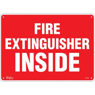 Zenith Safety Products SGM099 "Fire Extinguisher Inside" Sign
