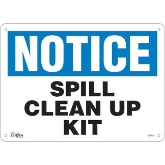 Zenith Safety Products SGM132 "Spill Clean Up Kit" Sign