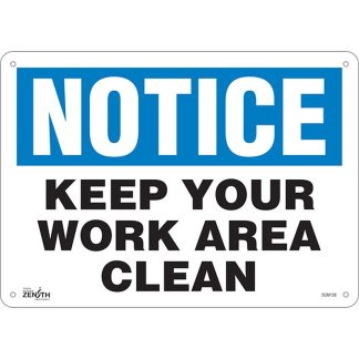 Zenith Safety Products SGM138 "Keep Your Work Area Clean" Sign