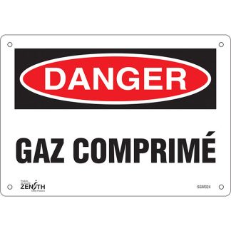 Zenith Safety Products SGM324 "Gaz Comprimé" Sign