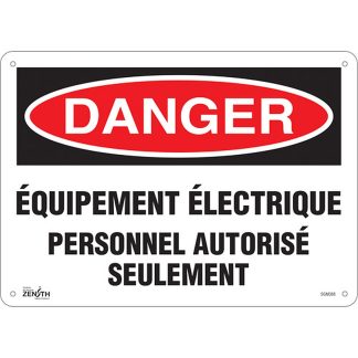 Zenith Safety Products SGM388 "équipement électrique" Sign