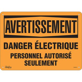 Zenith Safety Products SGM399 "Danger électrique" Sign