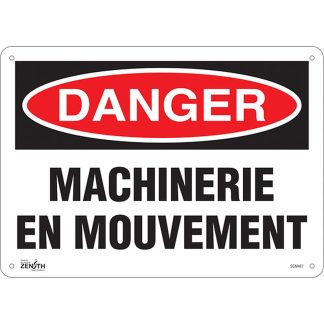 Zenith Safety Products SGM467 "Machinerie en Mouvement" Sign