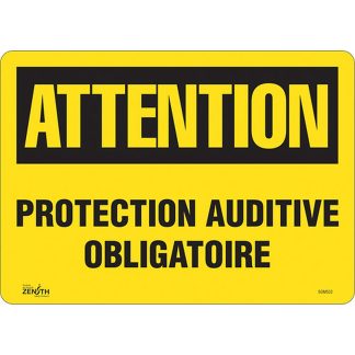 Zenith Safety Products SGM532 "Protection Auditive Obligatoire" Sign