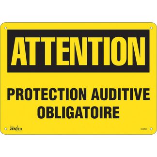 Zenith Safety Products SGM534 "Protection Auditive Obligatoire" Sign