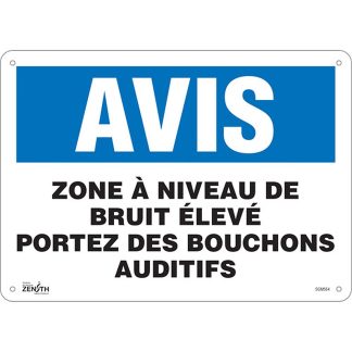 Zenith Safety Products SGM564 "Portez Des Bouchons Auditifs" Sign