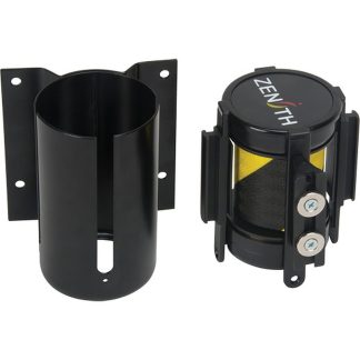 Zenith Safety Products Wall Mount Barrier with Magnetic Tape, Black & Yellow