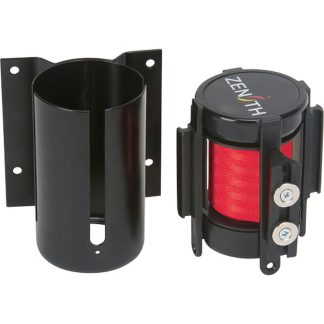 Zenith Safety Products Wall Mount Barrier with Magnetic Tape, Red & Black