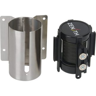 Zenith Safety Products Wall Mount Barrier with Magnetic Tape, Black