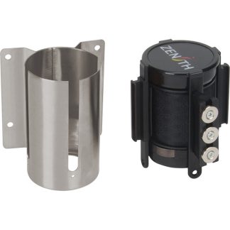 Zenith Safety Products Wall Mount Barrier with Magnetic Tape, Black