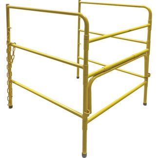 Zenith Safety Products 33-1/4" x 43" x 33-1/4" Manhole Guard Rail, Yellow