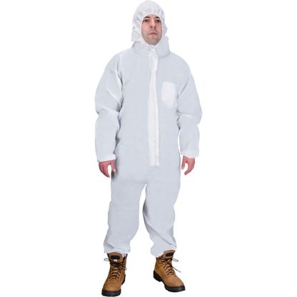 Zenith Safety Products Hooded Coveralls, White
