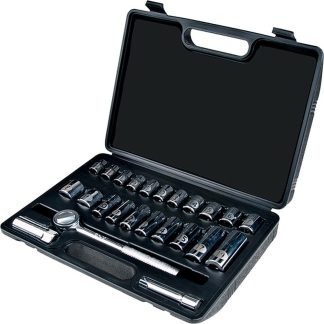 Aurora Tools Metric Socket Set, 24 Pieces