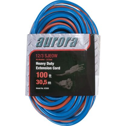Aurora Tools 100' TPE-Rubber Extension Cord With Light Indicator