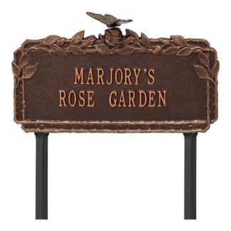 Whitehall Butterfly Rose Garden Personalized Lawn Plaque
