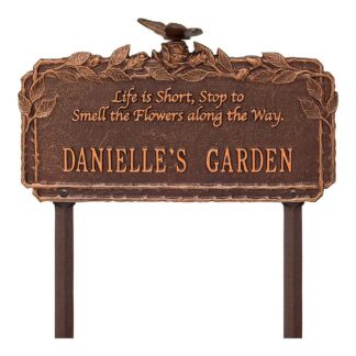 Whitehall Butterfly Rose Garden Quote Personalized Lawn Plaque