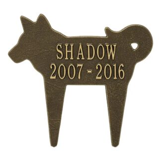 Whitehall Dog Silhouette Pet Memorial Personalized Lawn Plaque