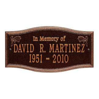 Whitehall Alexandria - Standard Wall - Two Line "In Memory Of"