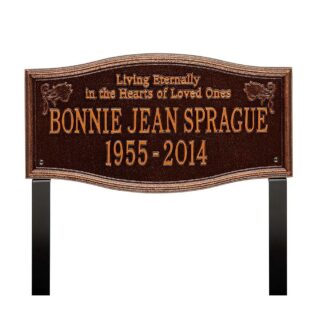 Whitehall Alexandria - Standard Lawn - Two Line "Living Eternally"