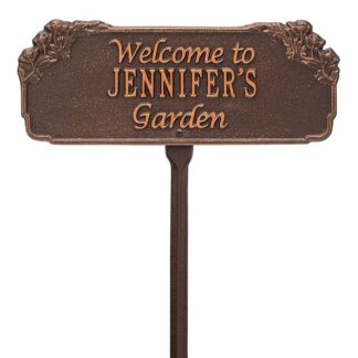 Whitehall Garden Welcome Personalized Lawn Plaque