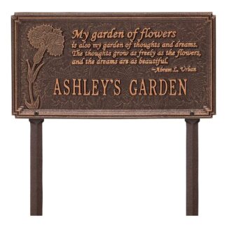 Whitehall Dianthus Garden Personalized Lawn Plaque