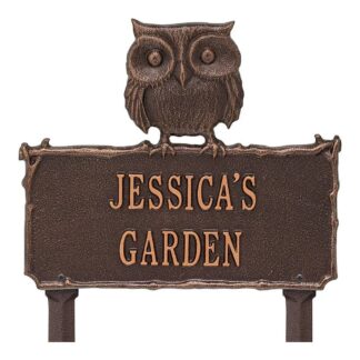 Whitehall Owl Garden Personalized Lawn Plaque