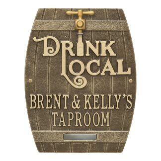 Whitehall Drink Local Barrel Personalized Plaque