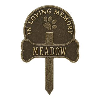 Whitehall Paw and Bone Personalized Pet Memorial Yard Sign