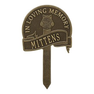Whitehall Cat with Yarn Personalized Memorial Yard Sign