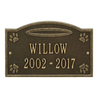 Whitehall Angel in Heaven Pet Memorial Personalized Wall or Ground Plaque