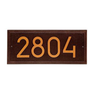 Whitehall Double Line Modern Font Rectangle Plaque, Estate Wall 1-line