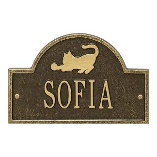 Whitehall Cat Arch Mini 1-Line Personalized Wall Plaque