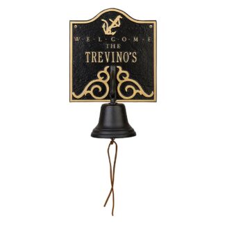 Whitehall Anchor Bell Welcome Personalized Plaque