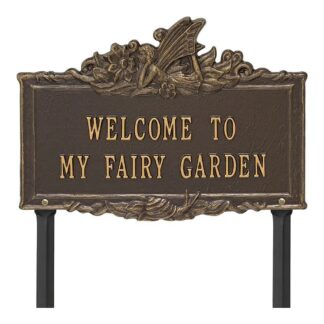 Whitehall Welcome to My Fairy Garden Lawn Plaque