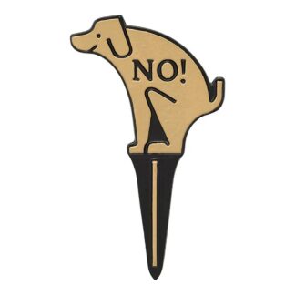 Whitehall No Poop Dog Silhouette Cast Aluminum Yard Sign