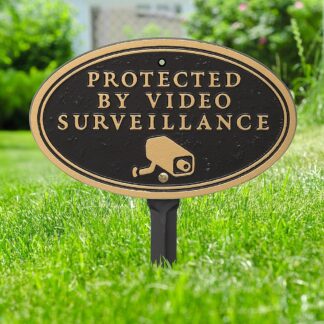 Whitehall Surveillance Camera Oval Wall/Lawn Statement Plaque